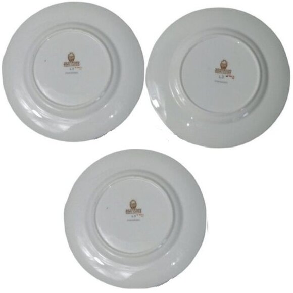 Vintage Set of 3 Wedgwood PIMPERNEL PINK Bone China Salad Plates W3652 - Picture 3 of 5